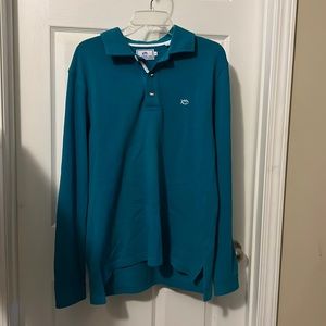 Southern Tide Mens Teal LS shirt Sz M